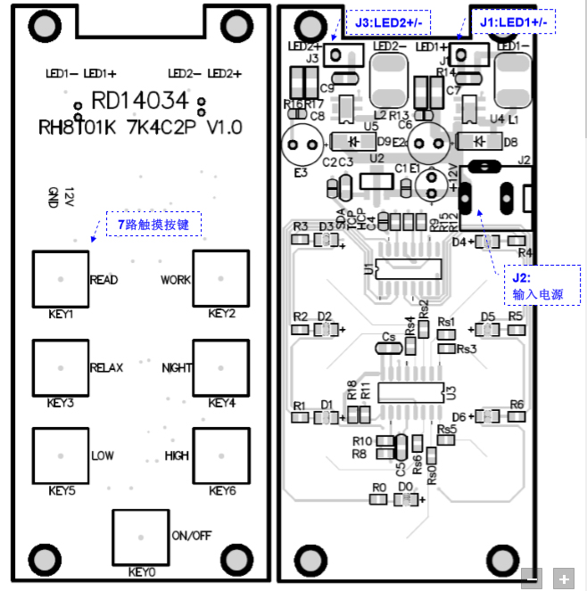 RH6081触摸按键,触摸按键IC,触摸IC,封装图