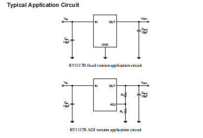 RY1117B 1A 低压差线性稳压器