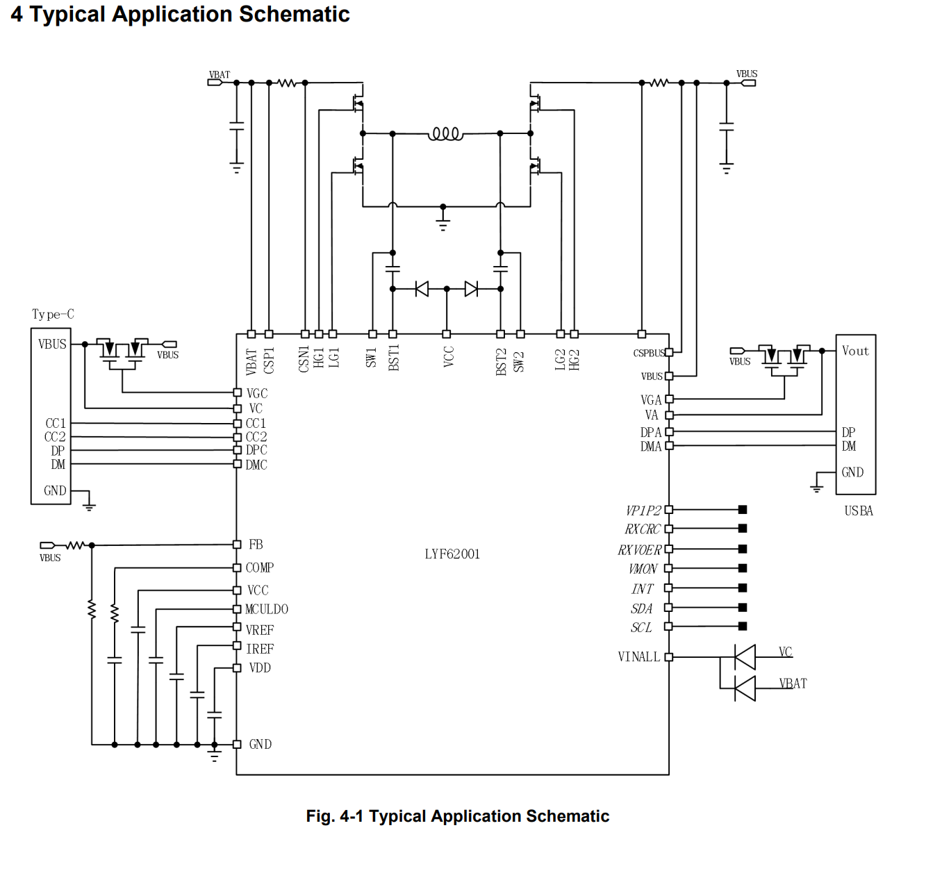 LYF62001 高效,同步双向buck - boost充电器集成快速充电协议