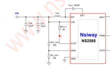 NS2585 最大 2A 同步升压型双节锂电池充电管理 IC