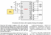 HTR3316 16路LED驱动器和GPIO控制器