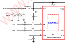 NS4813 单声道 AB/D 类音频功率放大器（内置 BOOST 升压和 NCN 功