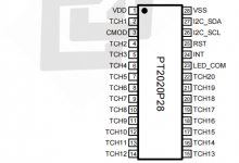 PT2020 20 触控 I2C 输出 IC