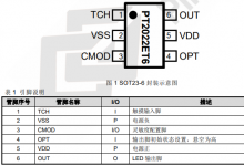 PT2022E 单触控三段 LED 调光 IC