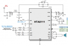 HTA8111  18W内置升压单声道D类音频功放