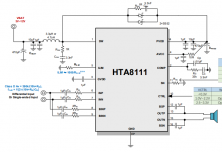 HTA8111  18W内置升压单声道D类音频功放