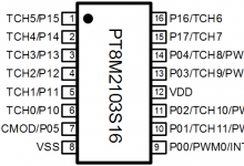 PT8M2103  触控 I/O 型 8-Bit MCU