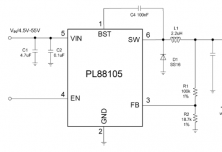 PL88105 高压同步降压转换器