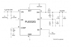 PL8332G 同步降压转换器