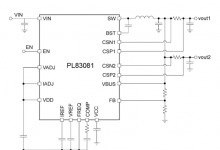 PL83081 双路恒流同步降压转换器